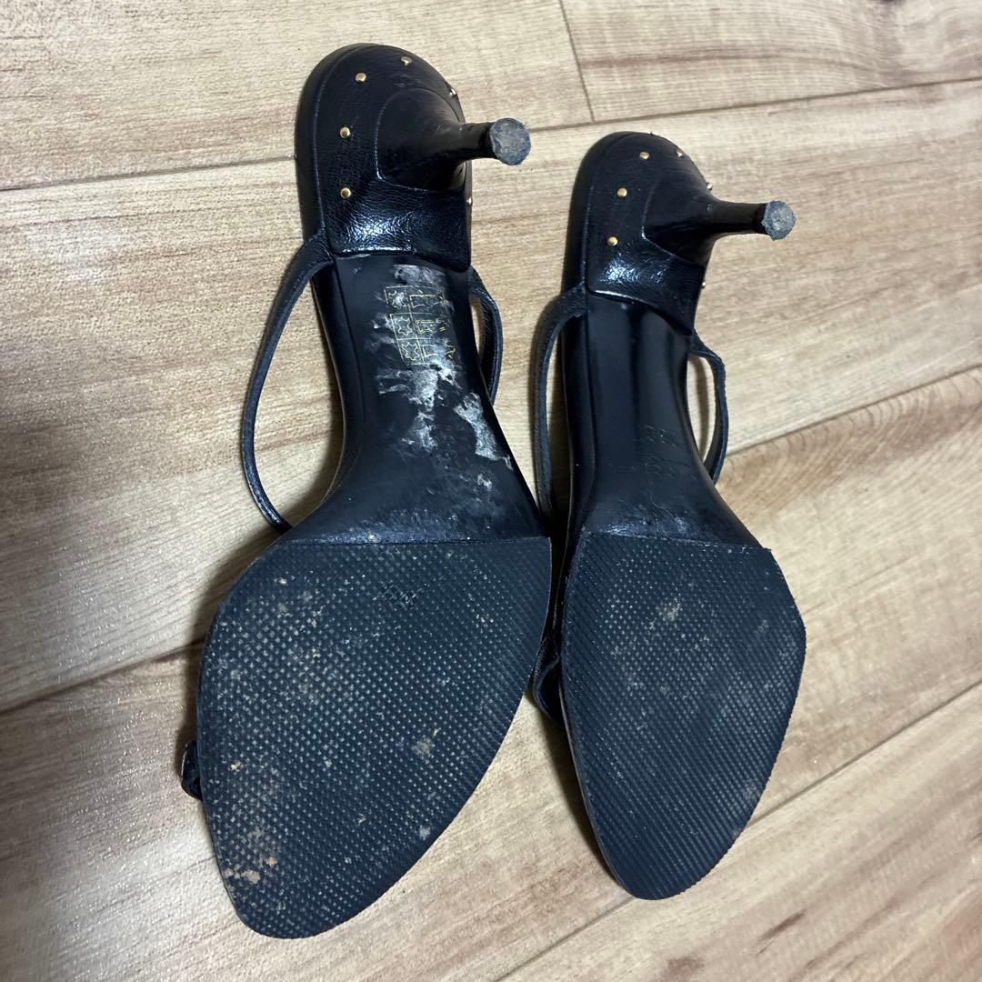 Gucci ブラックレザー ハイヒール