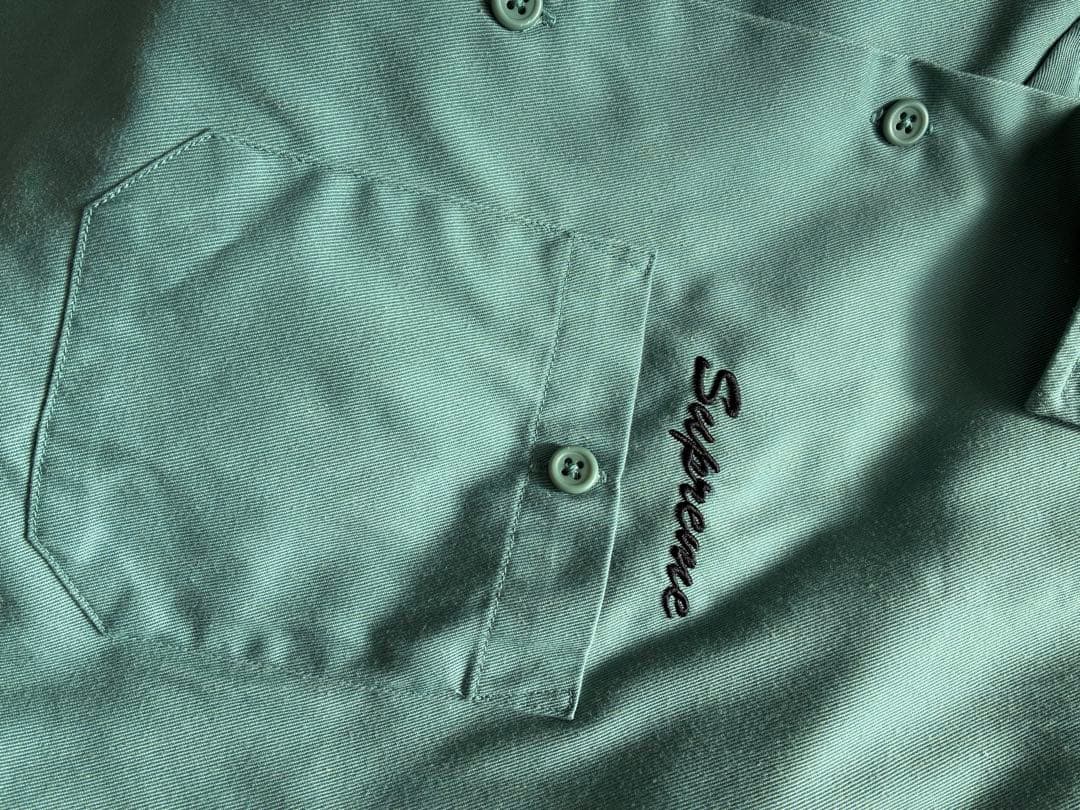 Supreme ミントグリーン 長袖シャツ XL バラ 薔薇 rose