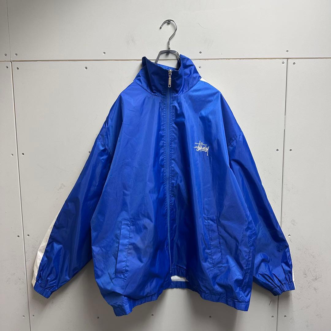 old stussy ステューシー 90s 刺繍ロゴ　ナイロンジャケット