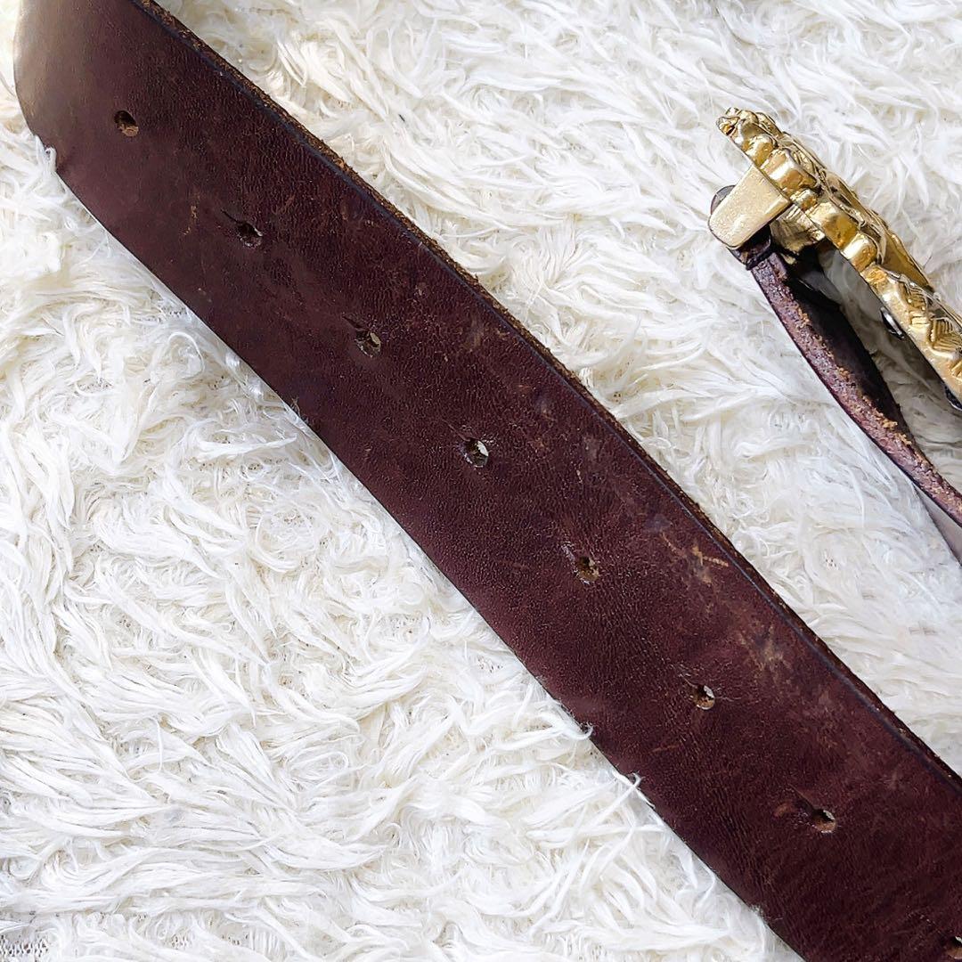 ドルチェ&ガッバーナ ロゴ バックル ベルト ドルガバ DG ブラウン　y2k