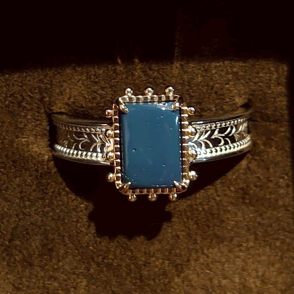 agate 路面店限定 K10/シルバー/模造石 リング 13号