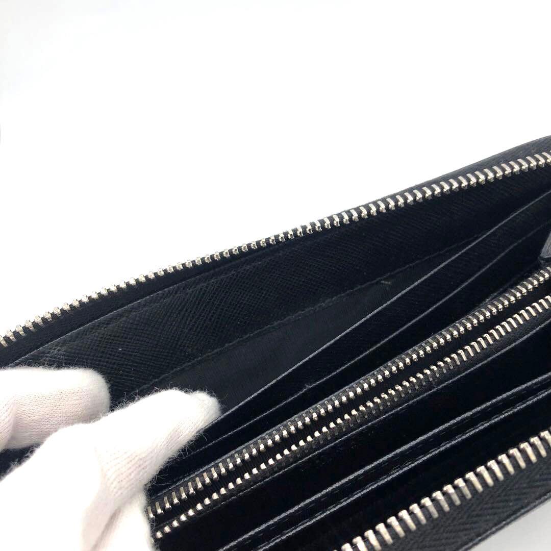 極美品✨プラダ　 サフィアーノレザー　長財布 ラウンドファスナー