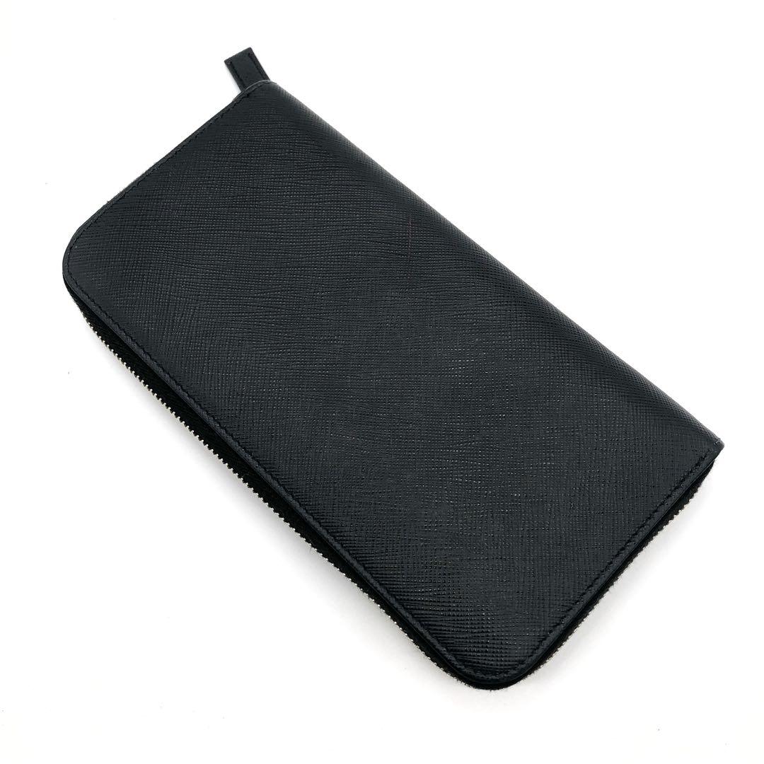 極美品✨プラダ　 サフィアーノレザー　長財布 ラウンドファスナー