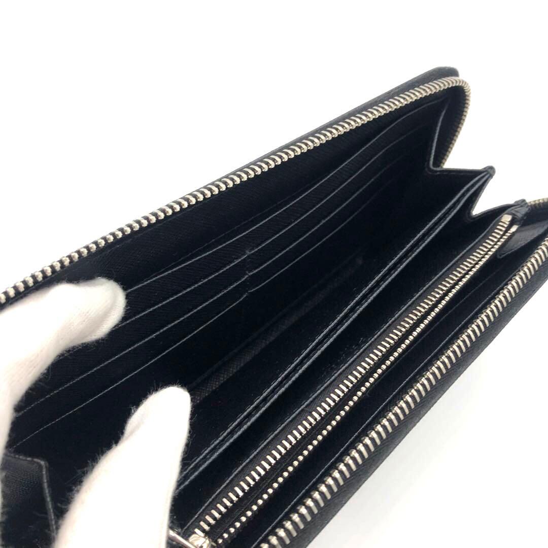 極美品✨プラダ　 サフィアーノレザー　長財布 ラウンドファスナー