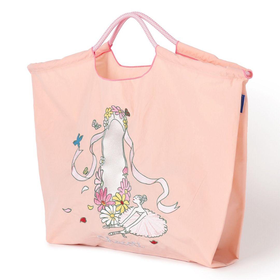 【新品】Ball＆Chain×チャコットフラワーポワントトートLサーモンピンク