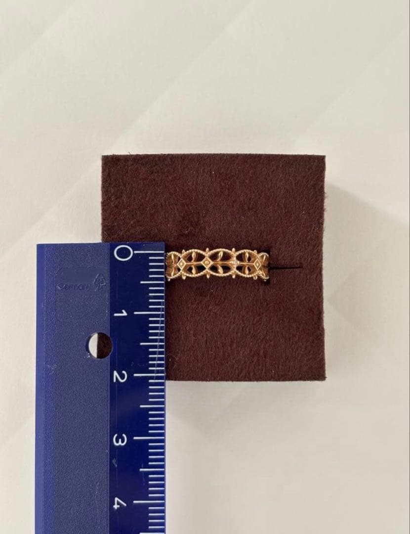 agete アガット ダイヤモンド K10 透かしリング