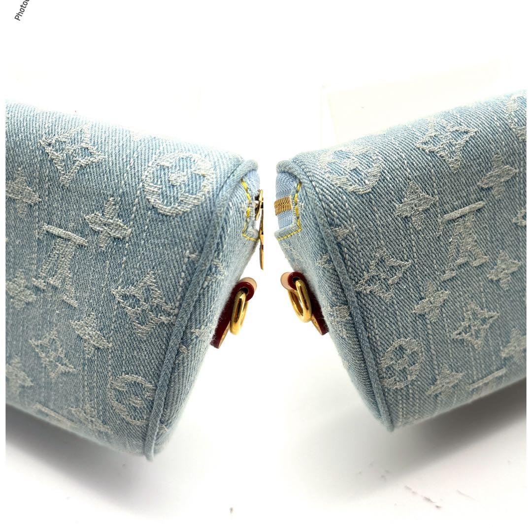【極美品✨】激レアLOUIS VUITTONミニバムバッグ デニム スカイブルー