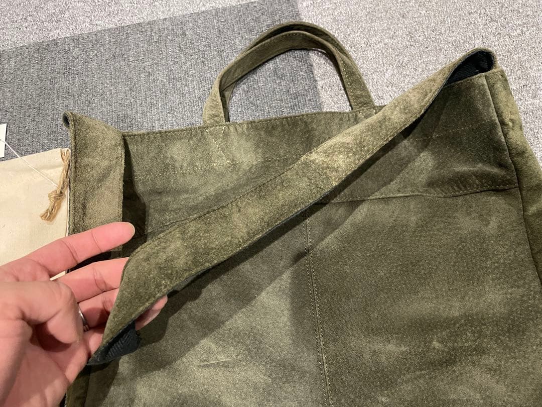 TSUCHIYA KABAN 2way レザーエコトートトートバッグ スエード