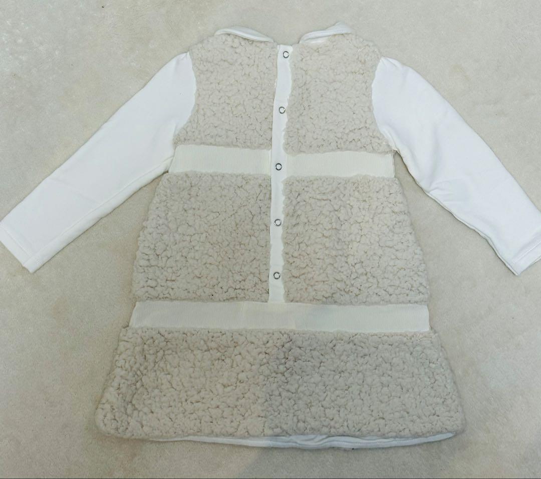 MONCLER 長袖ワンピース クリーム　キッズ　ベビー