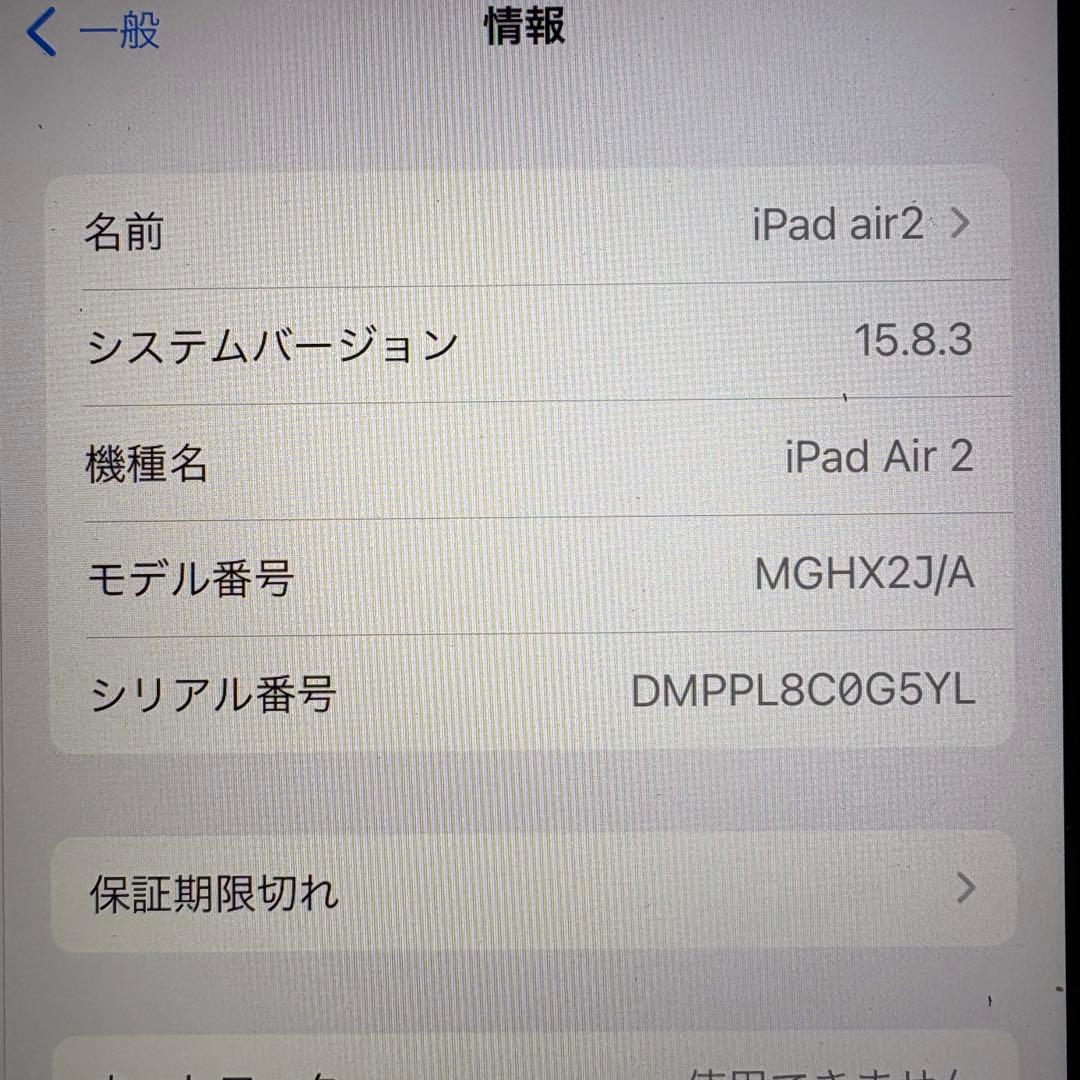 【JUNK】Apple iPad Air2 64GBと純正専用カバー