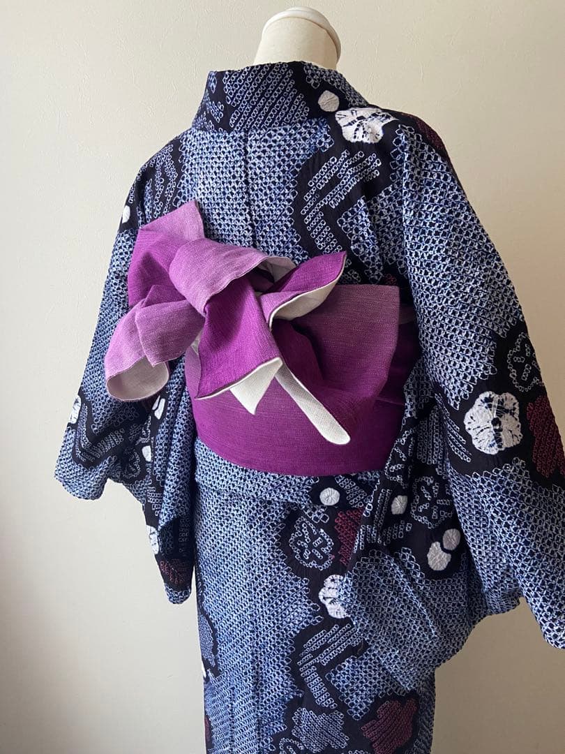 ◻️ メルりんご様◻️有松鳴海絞り浴衣　裄67 身丈160