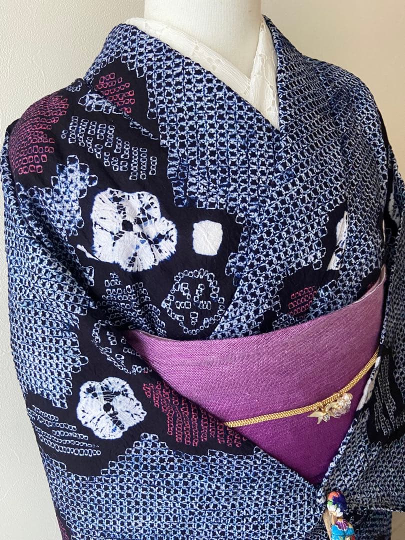 ◻️ メルりんご様◻️有松鳴海絞り浴衣　裄67 身丈160