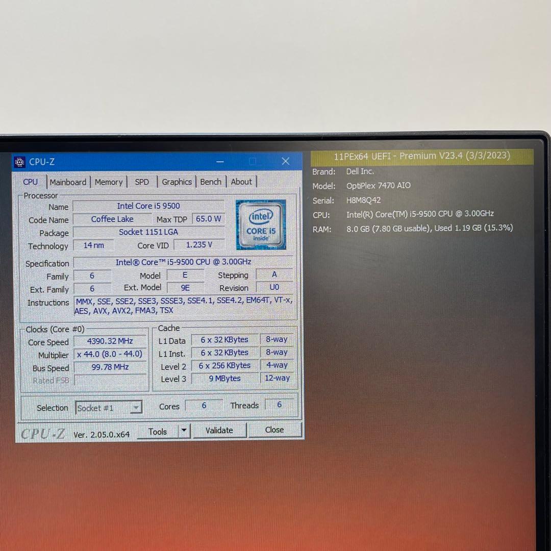 Windowsデスクトップ Dell Optiplex 7470 AIO i5-9500Office2021