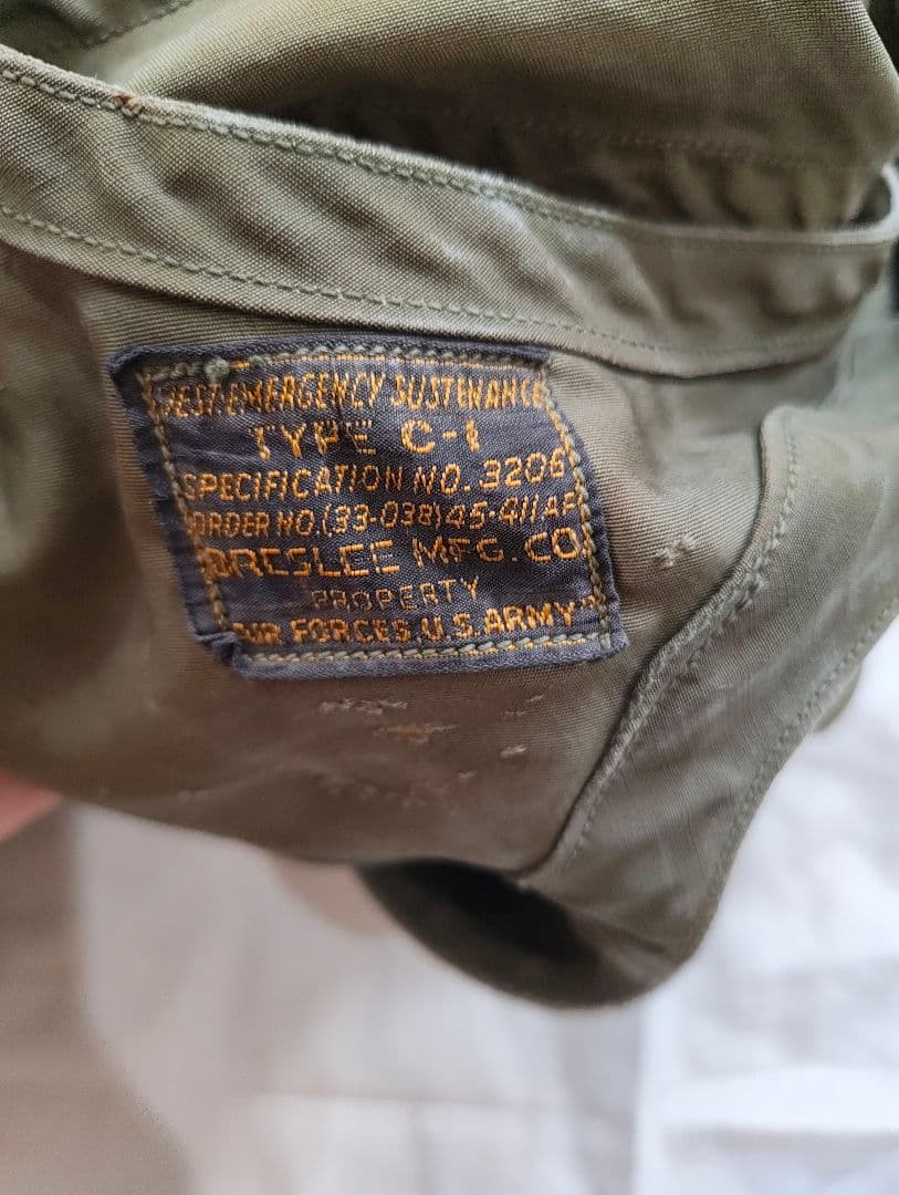 40s USミリタリー C-1ベスト 初期型 vintage ボロ