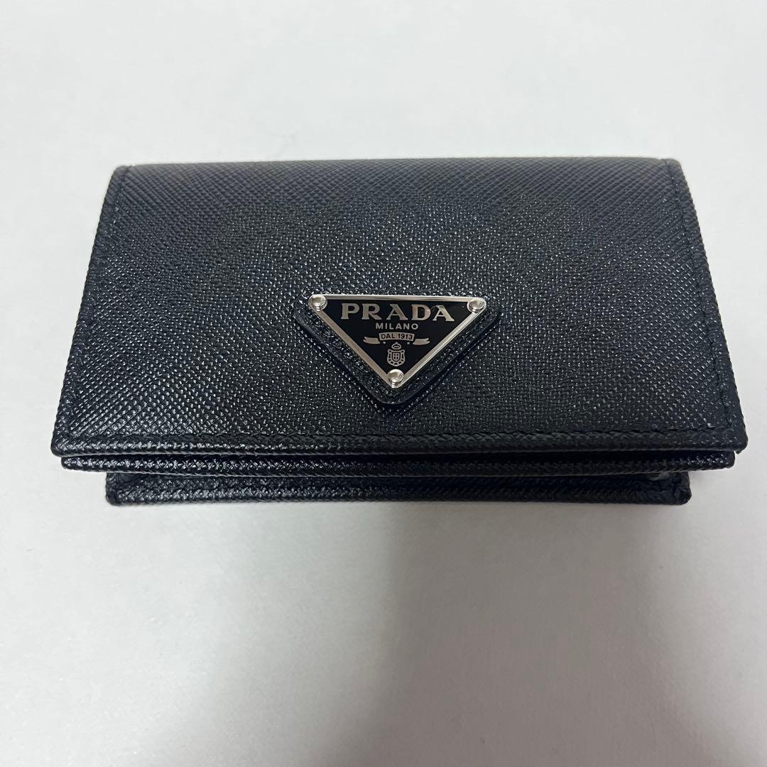 PRADA 名刺入れ 名刺ケース プラダ ブラック 1MC122 牛革