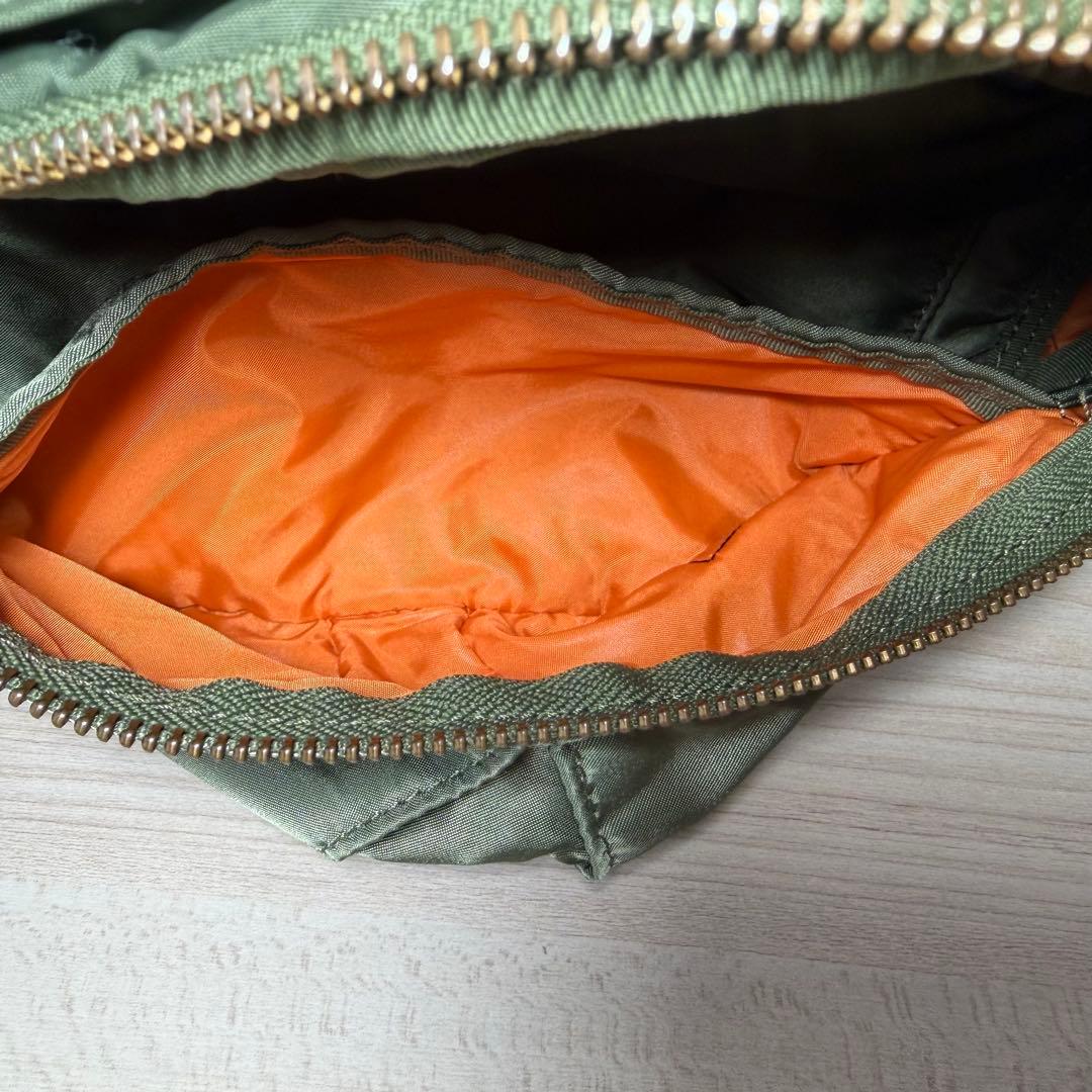 希少PORTERポータータンカーボディーバックウエストポーチセージグリーン S