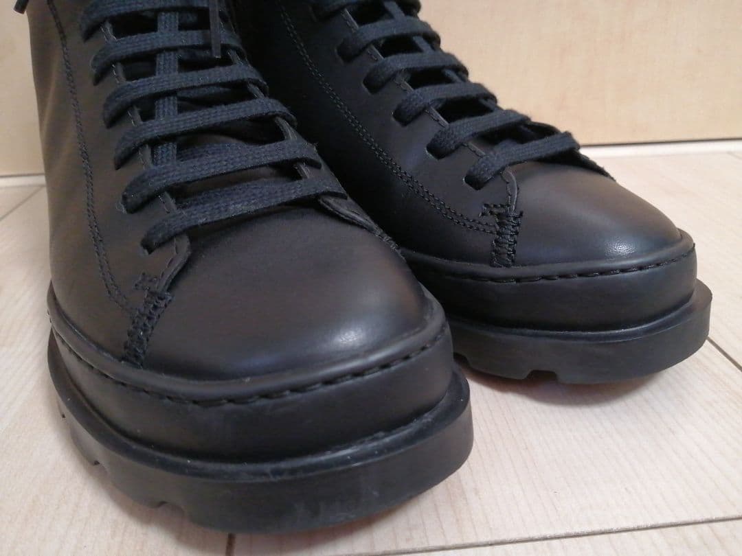 美品 Camperブルートゥス アンクルブーツ ブラック 37