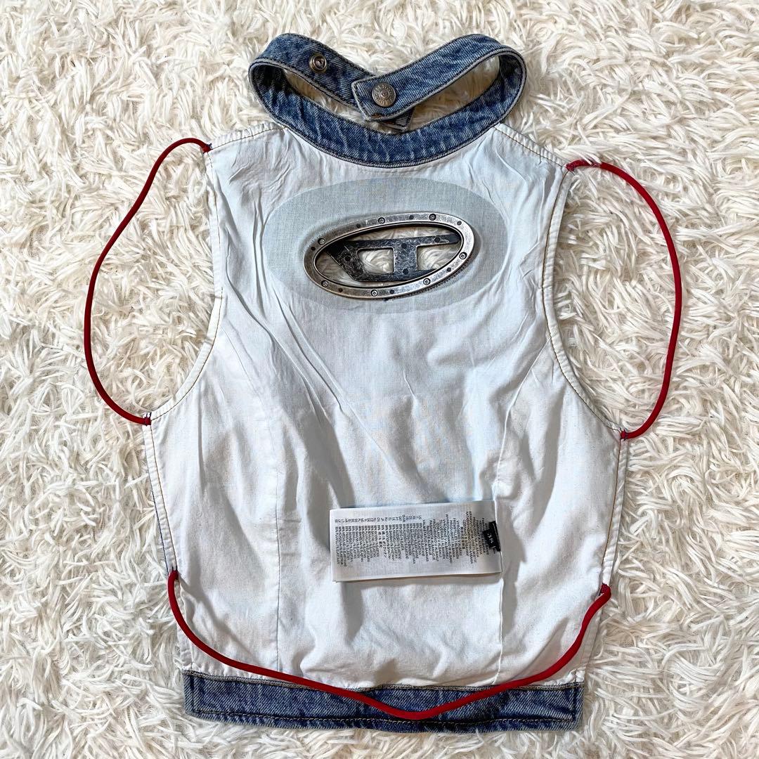 DIESEL 23SS Dロゴ プレート デニム トップス 38