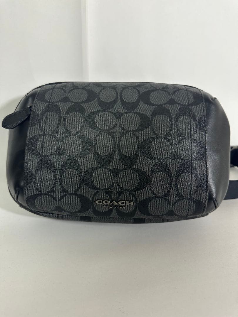【美品】COACH コーチ PVC クロスボディバッグ シグネチャー
