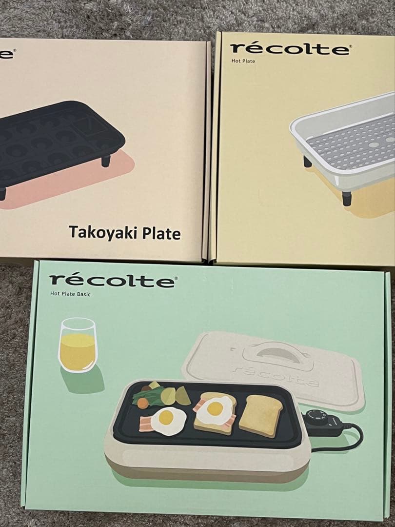 récolte ホットプレート ベーシック　レコルト　たこ焼きプレート