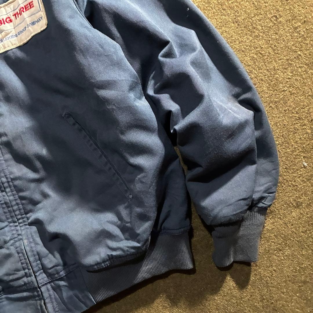 80s-90s USA Vintage 企業　中綿　ワークジャケット　L 紺