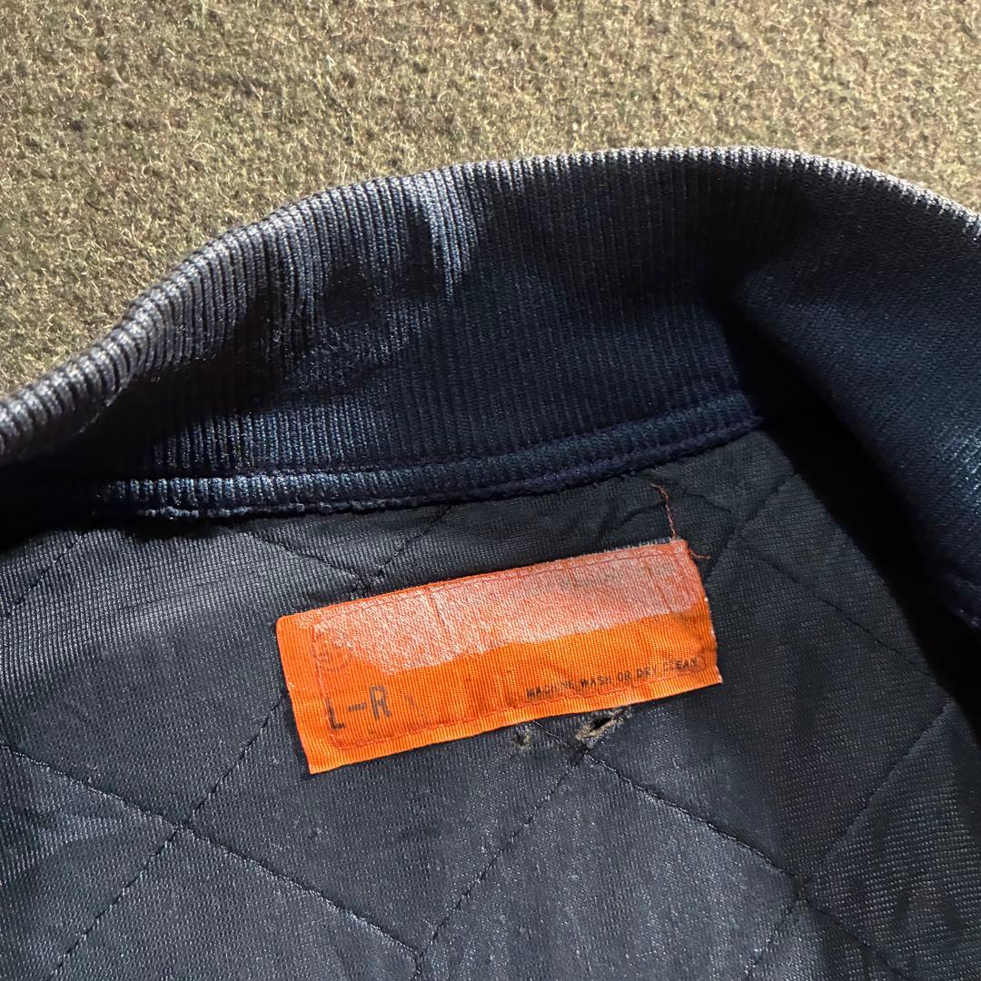 80s-90s USA Vintage 企業　中綿　ワークジャケット　L 紺