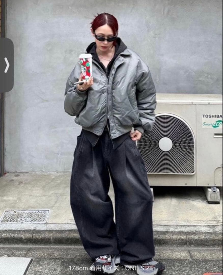 ジャケット・アウター Chikashitsu+ cropped padding jumper ma1