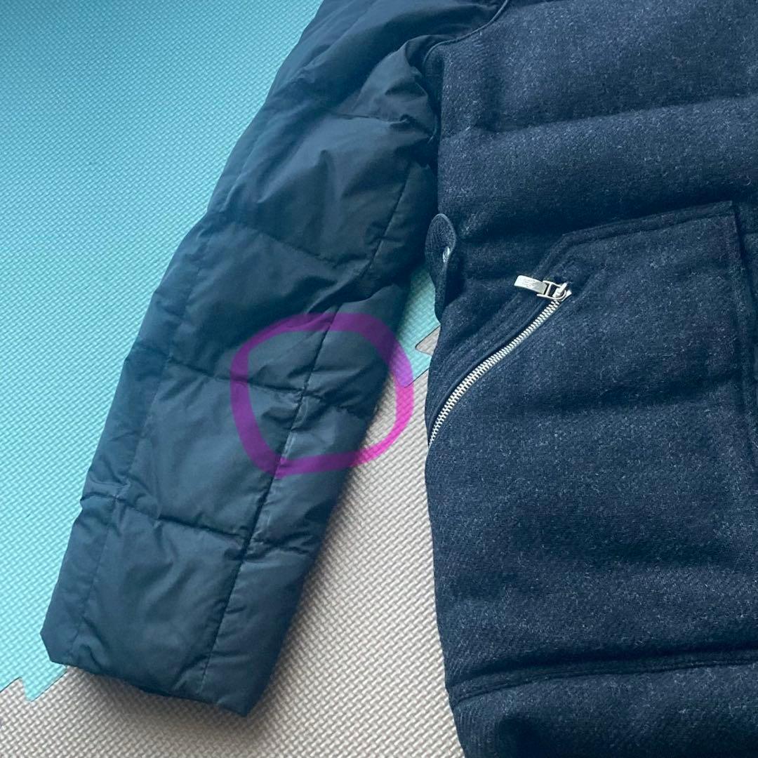 モンクレール モンクレールガムブルー ウール ダウンジャケット ブラック