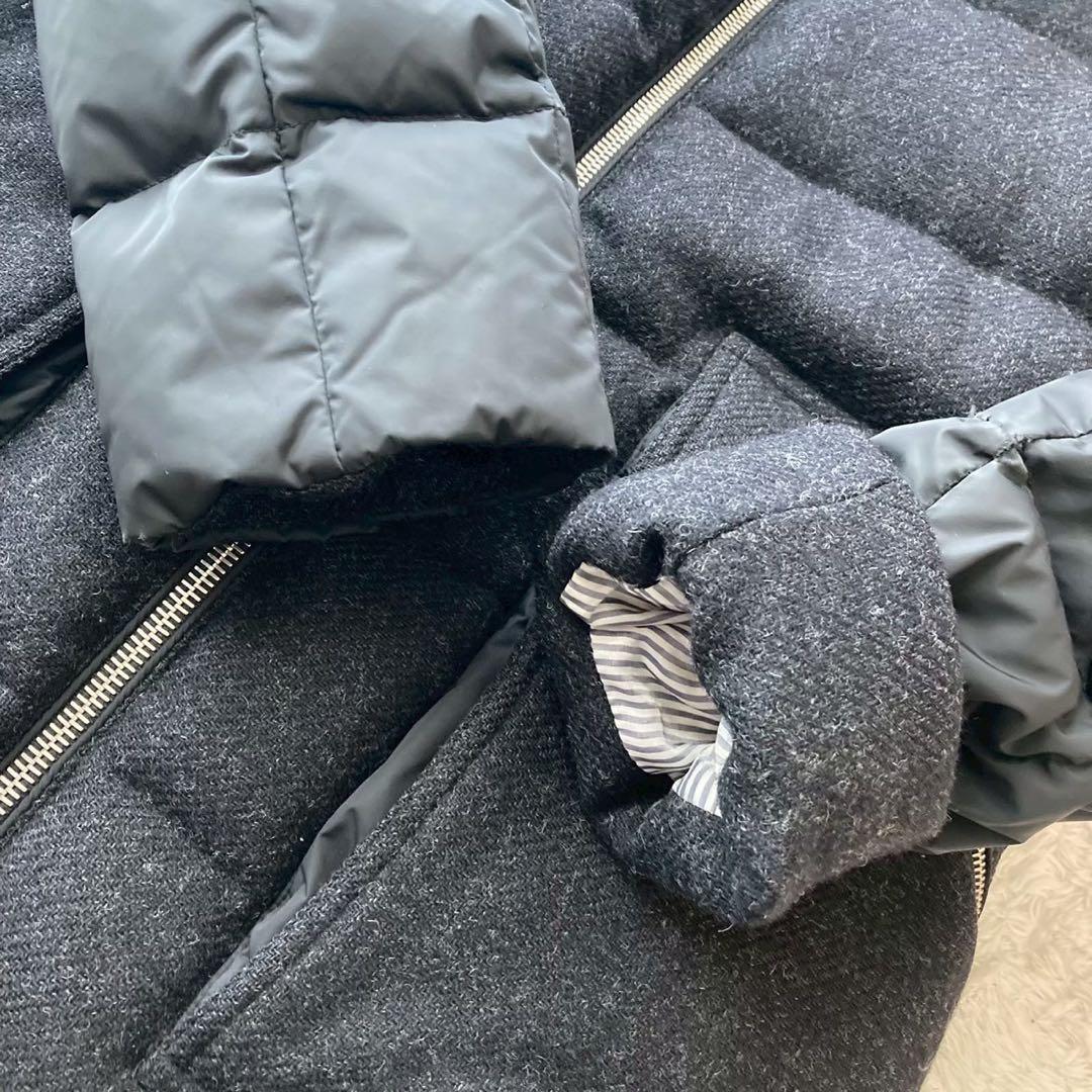 モンクレール モンクレールガムブルー ウール ダウンジャケット ブラック