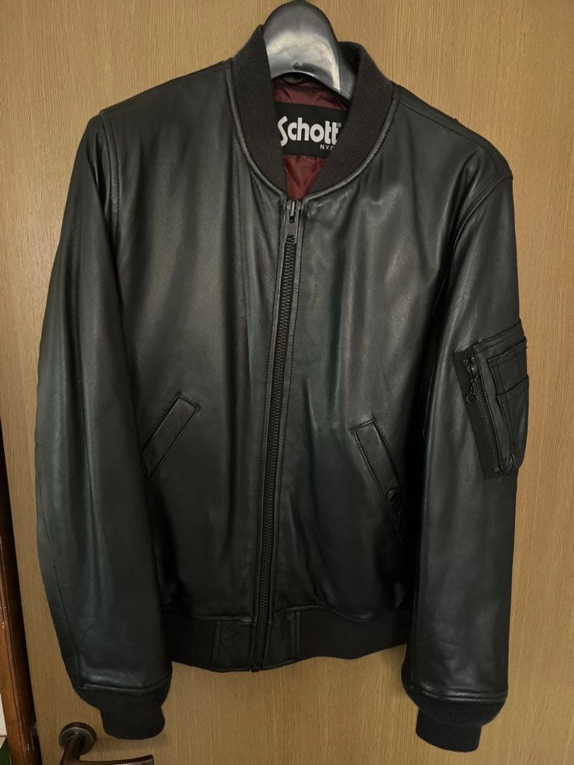 Schott レザー ma1 S 黒