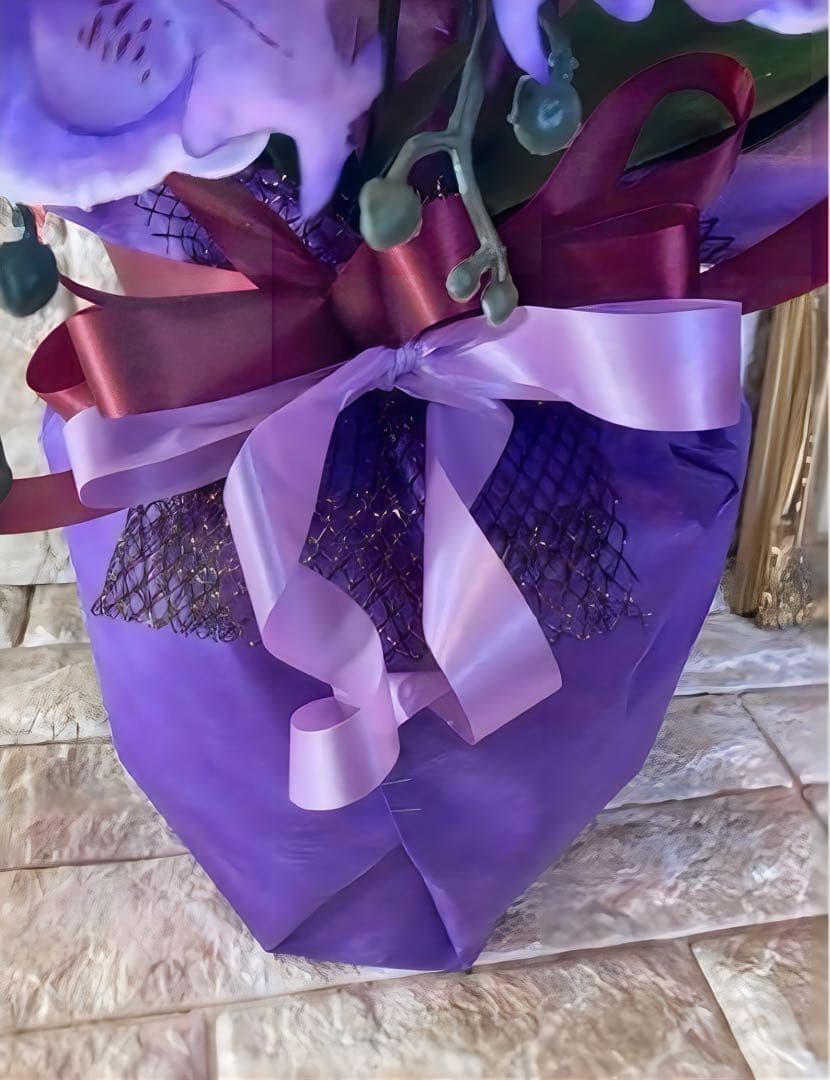 光触媒　人工観葉植物　ウォールグリーン　フェイクグリーン　胡蝶蘭pu５本ab