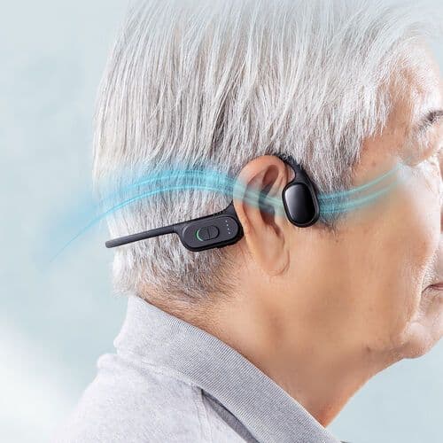 サンワサプライ　骨伝導イヤホン　集音器　HABC1