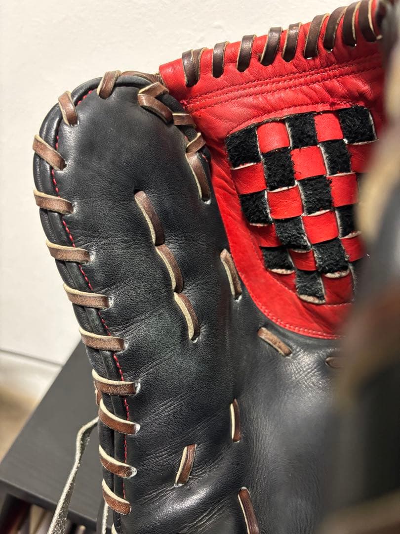 TMK the mitt THE MITT硬式グローブ 黒/赤 ファーストミット