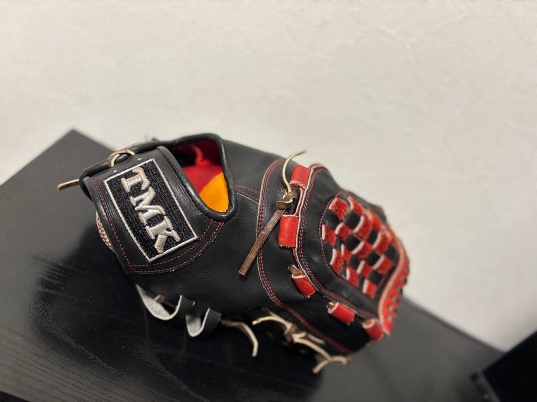 TMK the mitt THE MITT硬式グローブ 黒/赤 ファーストミット