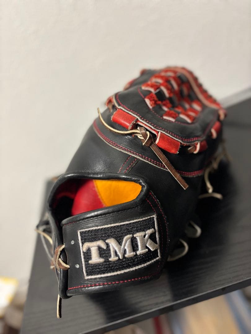 TMK the mitt THE MITT硬式グローブ 黒/赤 ファーストミット