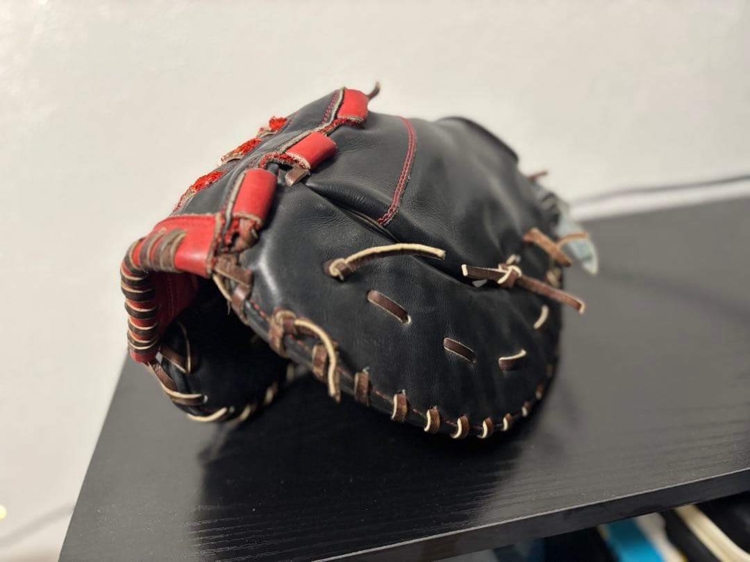 TMK the mitt THE MITT硬式グローブ 黒/赤 ファーストミット