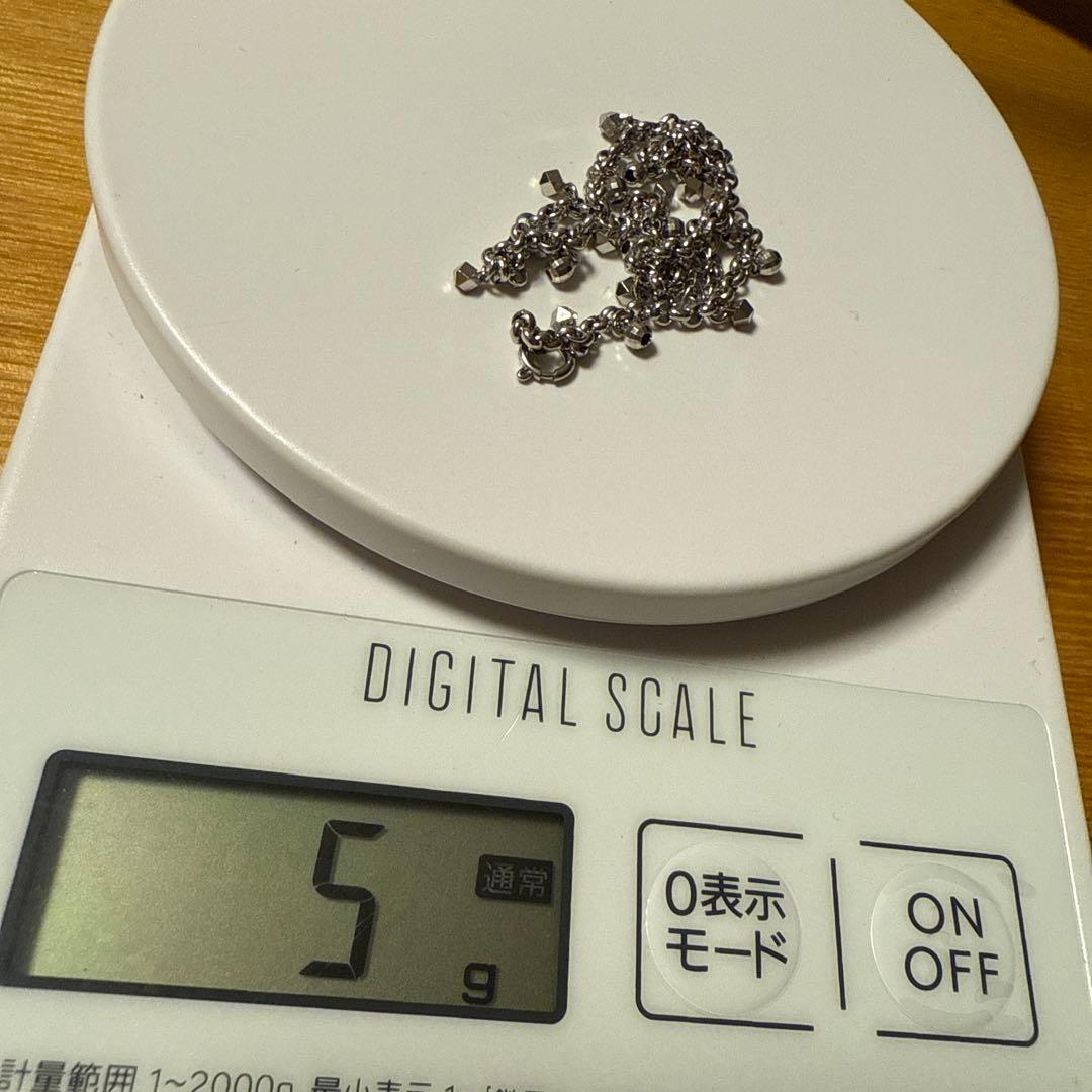 シルバー ビーズ付きアンクレット