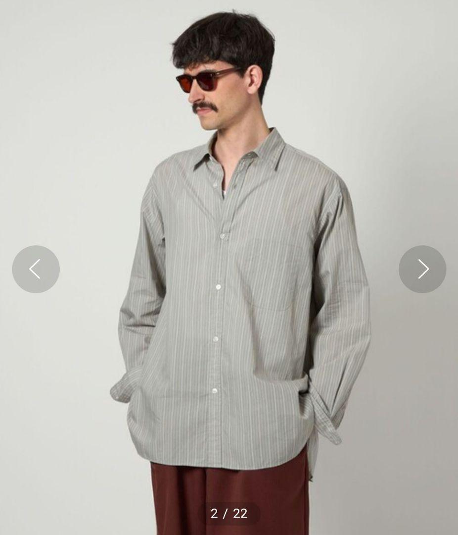 極美品★スティーブンアラン ストライプ レギュラーカラー シャツ　XL　2万