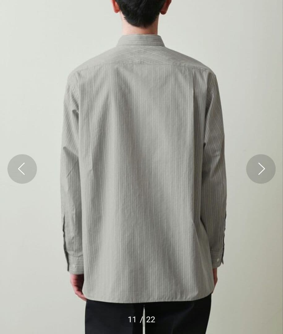 極美品★スティーブンアラン ストライプ レギュラーカラー シャツ　XL　2万