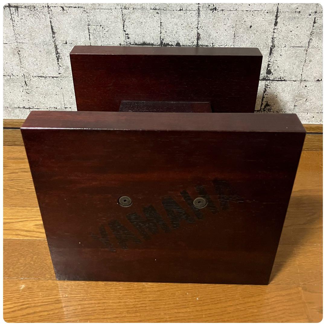 ♦︎純正YAMAHA（ヤマハ）ロゴ入りの木製スピーカースタンドペア 当時物