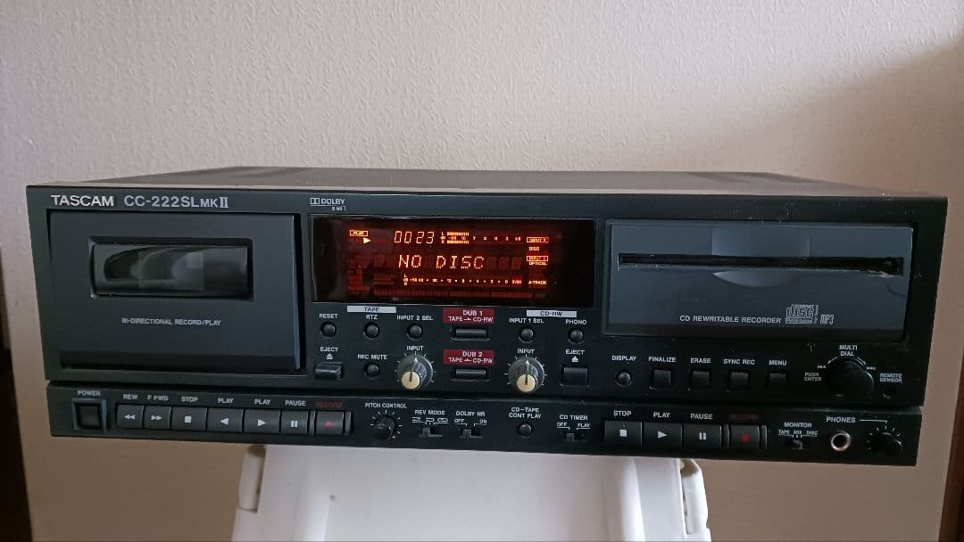 TASCAM CC-222SLMKII CDカセットデッキ
