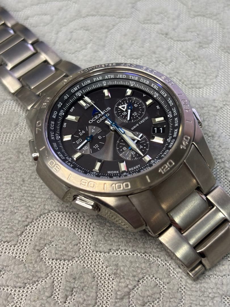 OCEANUS OCW-600電波ソーラーフルチタン、サファイアガラス