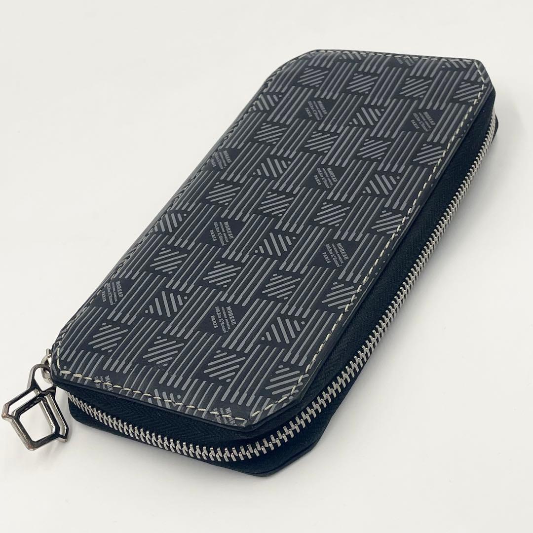 【定価11万】 モローパリ コンチネンタル ジッピーウォレット カーフスキン 黒