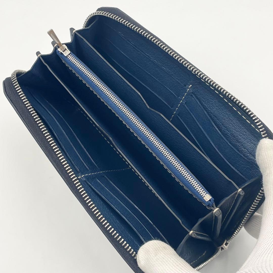 【定価11万】 モローパリ コンチネンタル ジッピーウォレット カーフスキン 黒