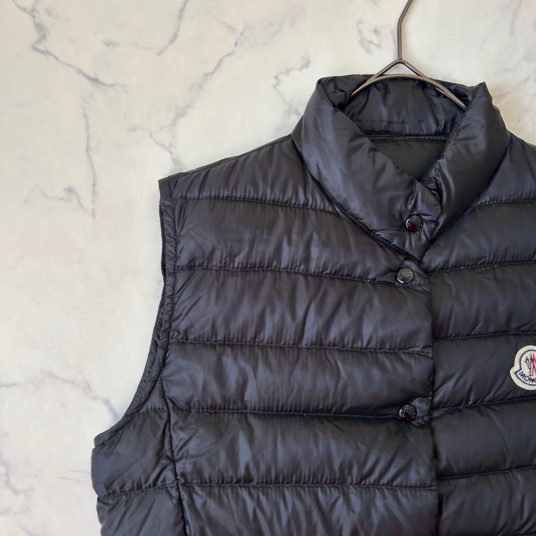 未使用級 モンクレール LIANE ダウンベスト ワッペン ブラック 1