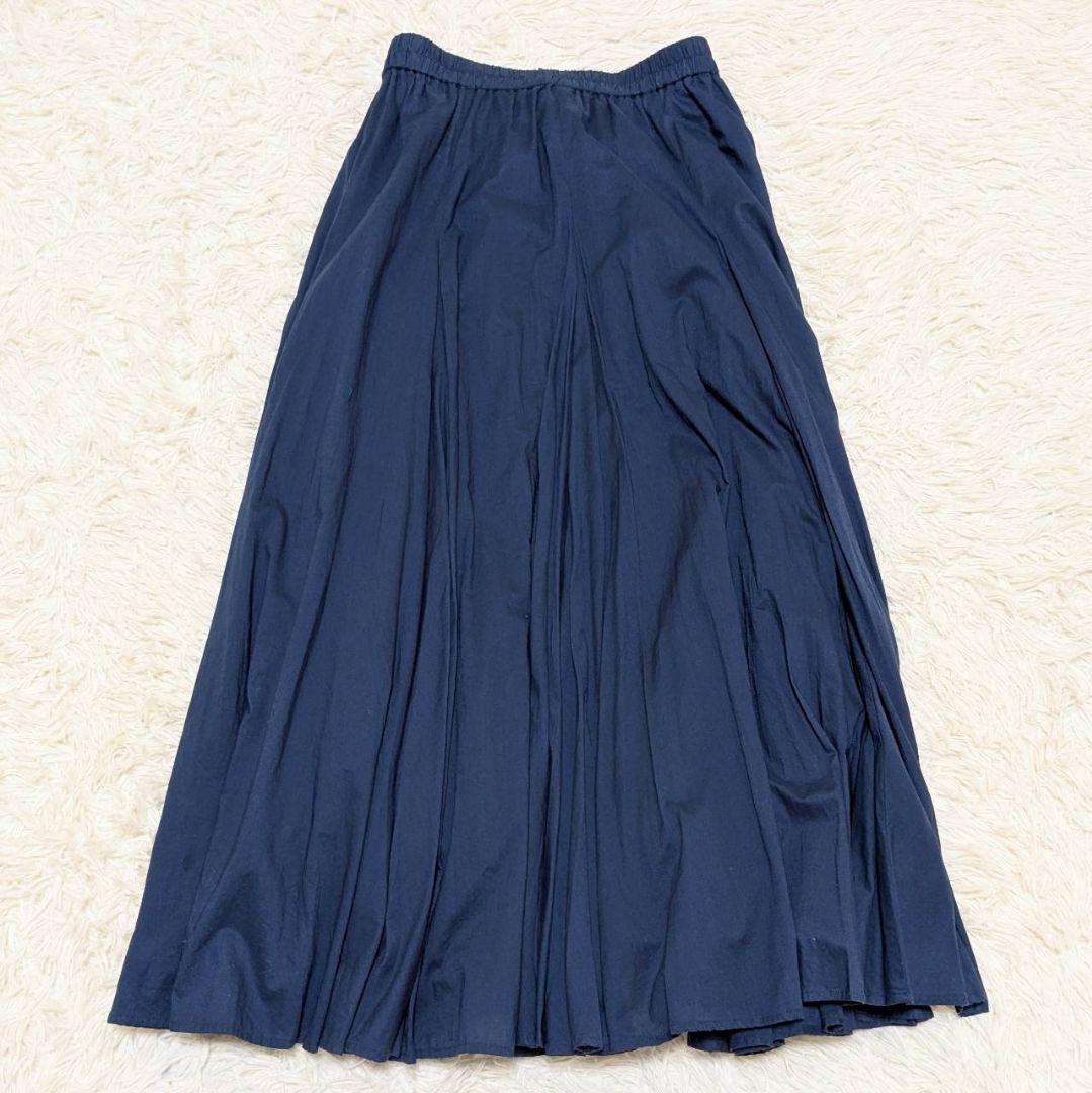ミズイロインド 2023年モデル 洗える ボリュームフレアスカート ブルー