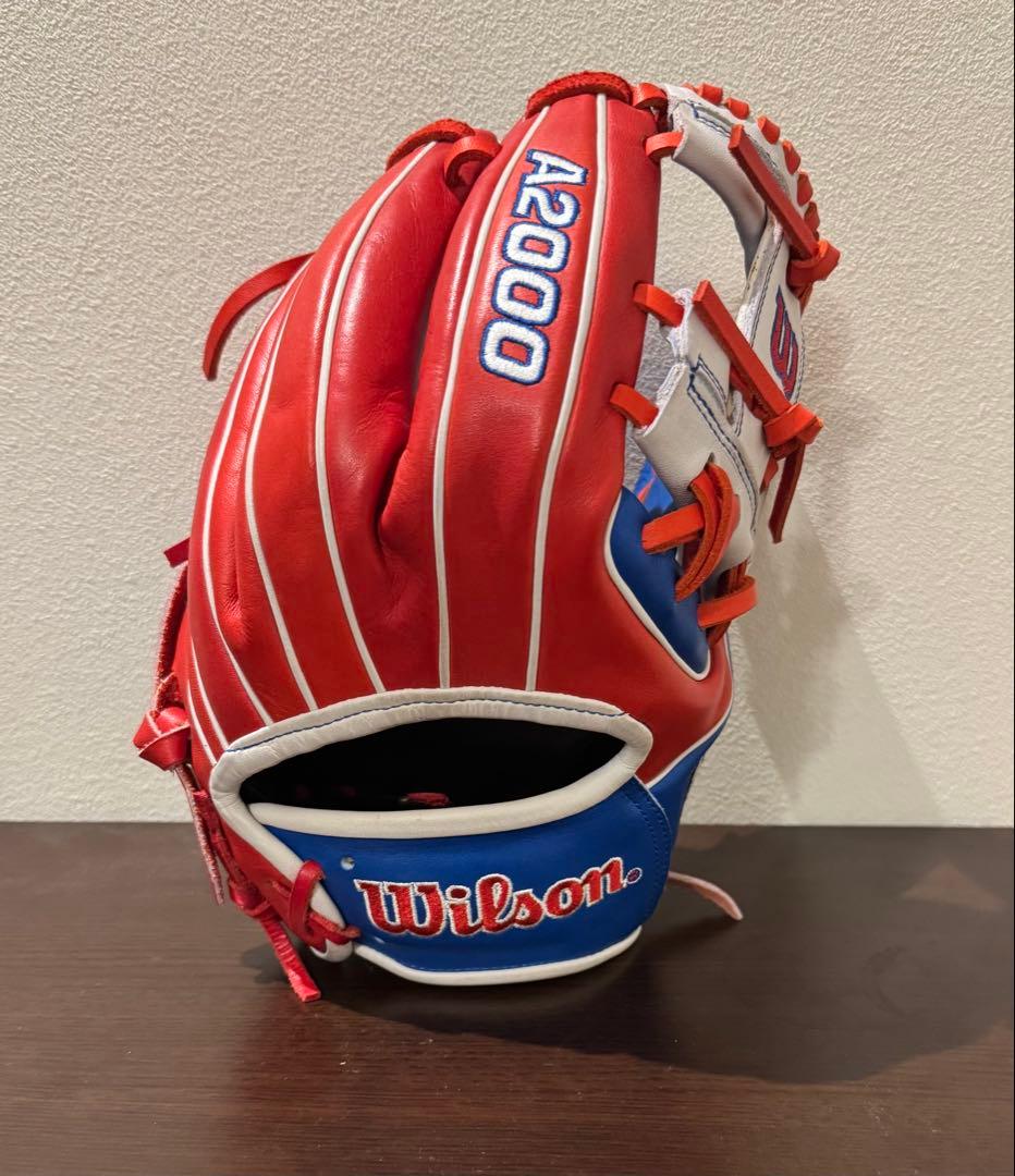Wilson A2000 硬式グローブ 赤青