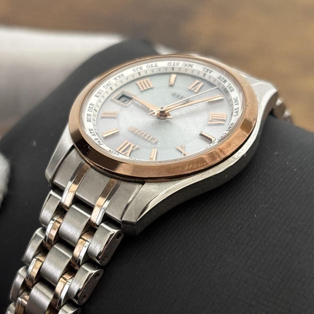 【動作品】シチズン エクシード EC1124-58A エコドライブ 電波腕時計