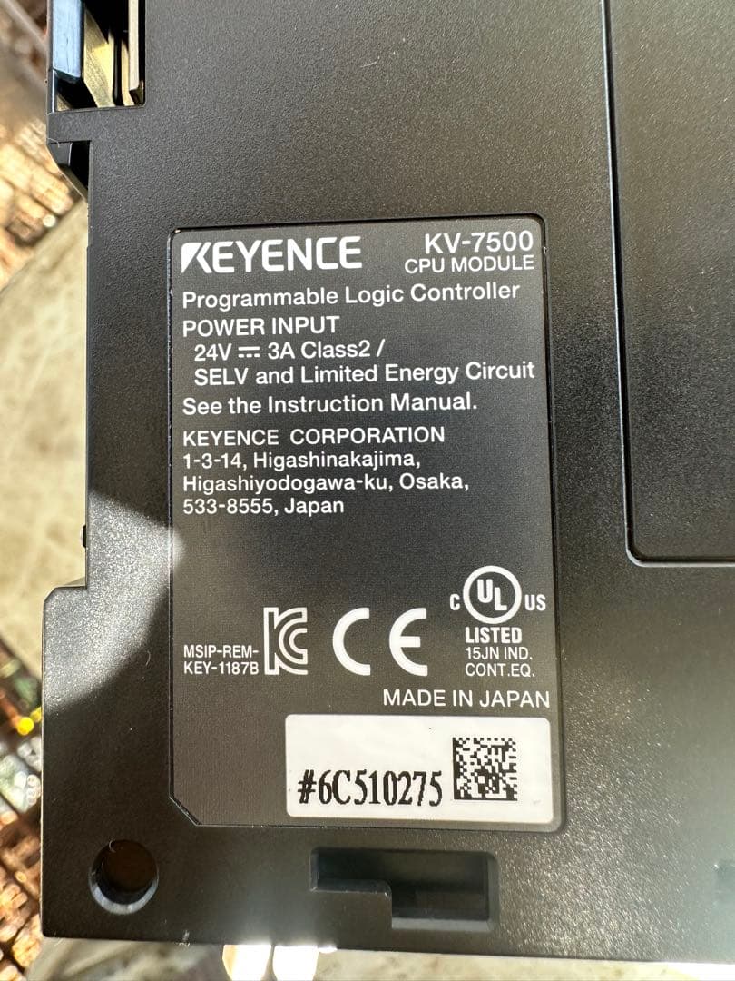 KEYENCE KV-7500 CPUモジュール