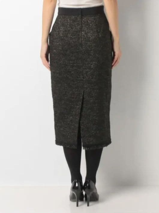 LANVIN COLLECTION　ラメツィードタイトスカート　size40
